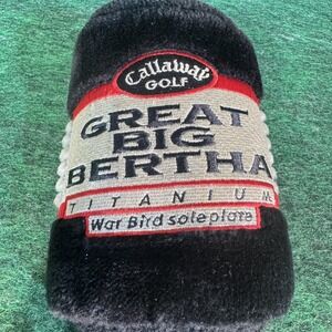 Vintage Callaway Great Big Bertha Titanium 3 Wood Headcover Black Golf Cover